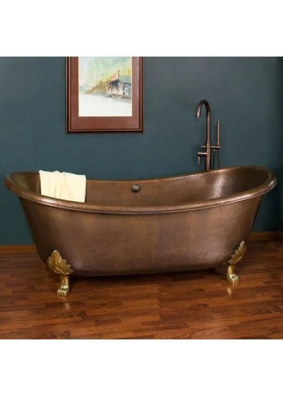 ванная из бронзы. ванна faro retro dmc-9009 150x76 ножки античная медь акрил. ретро ванна из меди. медная ванна. ретро ванна из меди.