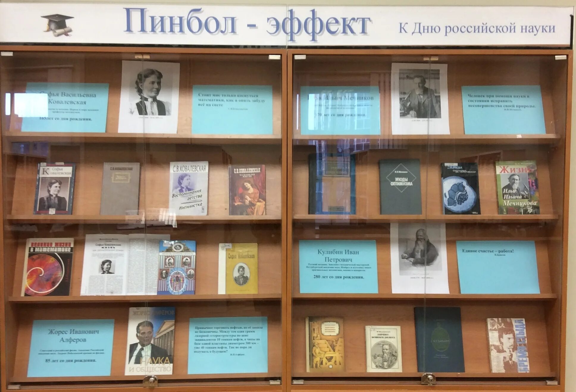 книжная выставка ко дню науки