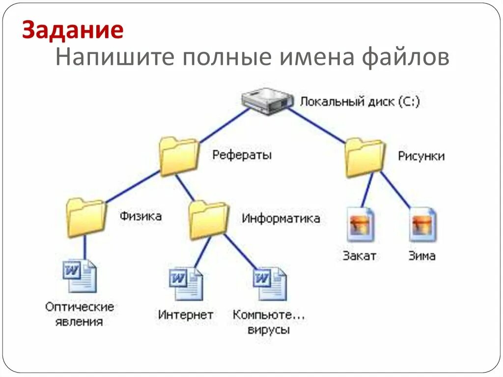 Каталог 3 уровня. Древовидная структура файловой системы. Структура файловой системы рисунок. Файловая система Информатика 7 класс. Файловая структура диска схема.