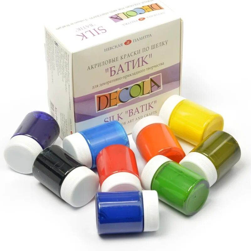 Краски для батика декола. Краски для батика декола. "decola" набор красок по ткани 9 цв. Акрил для ткани декола набор 9цв*20мл. Набор акриловых красок по шелку decola 9*50 мл.