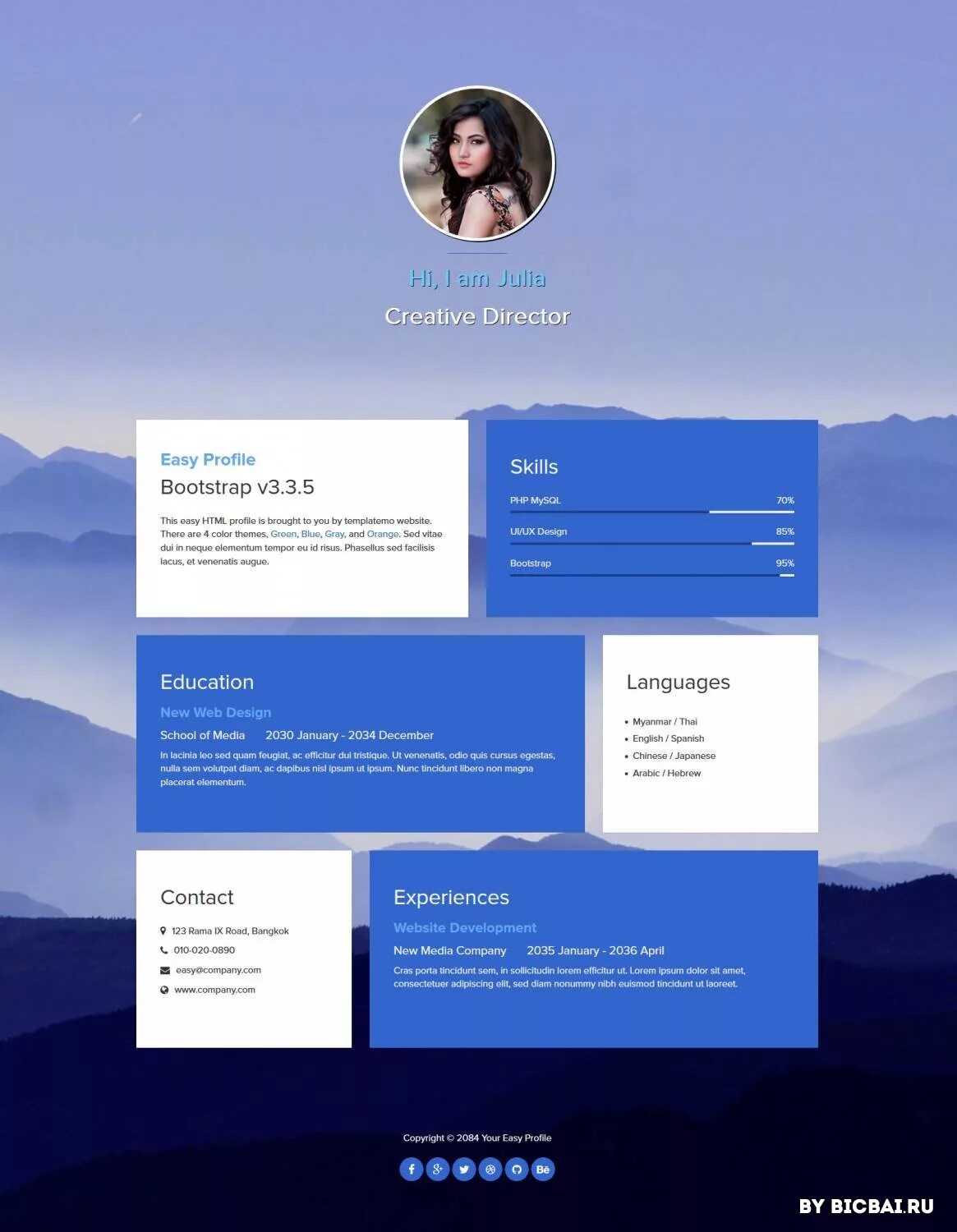 Шаблон html файла. Html шаблон. шаблон для профайла. bootstrap. сайты на bootstrap.