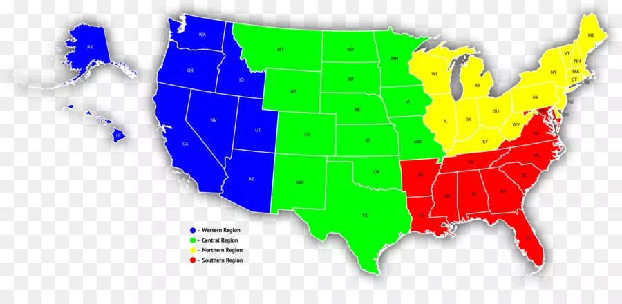 Южные штаты США на карте. Штаты Южного макрорайона США. Юг США штаты. Карта Юга США со Штатами.