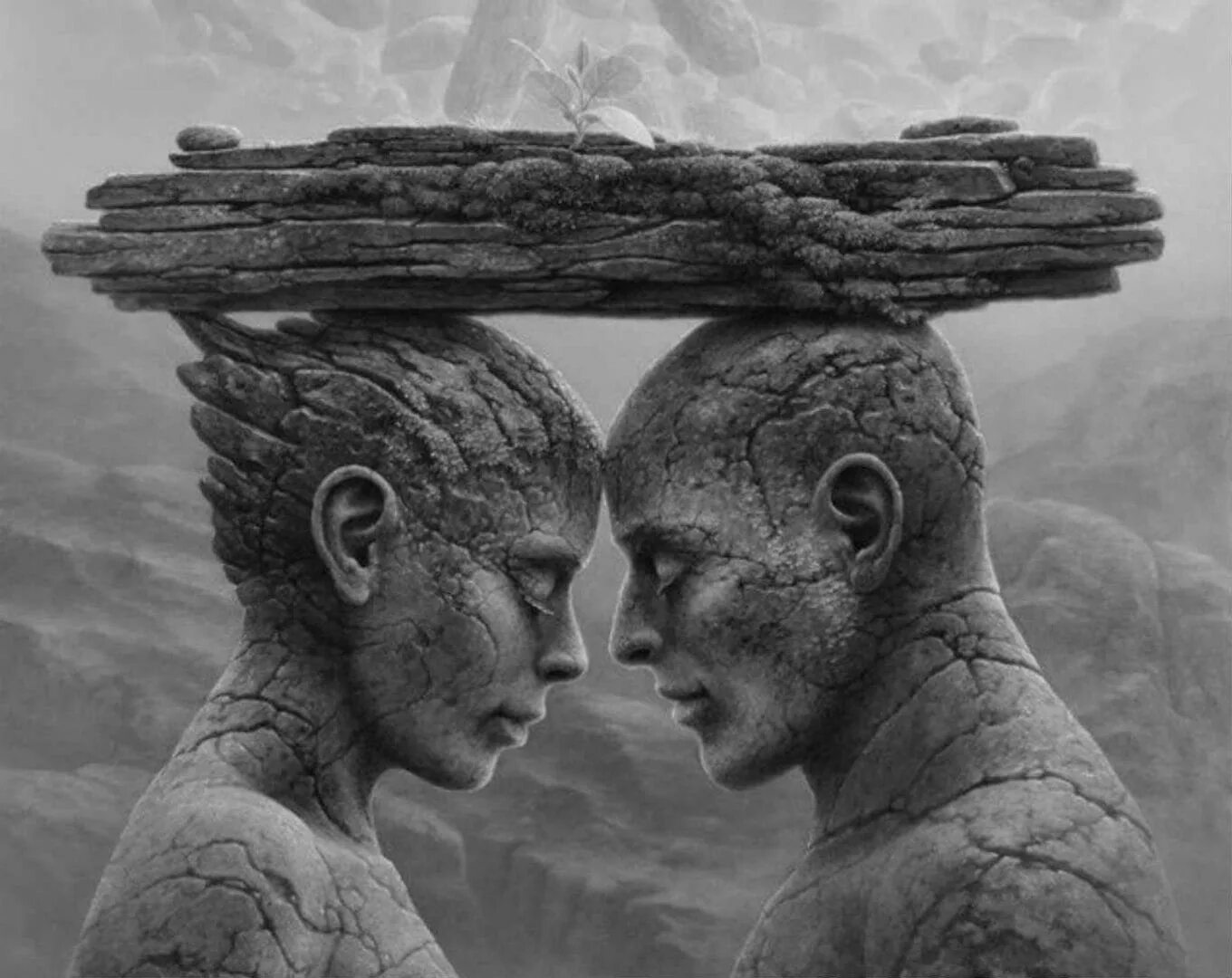 Что значит кармические отношения между мужчиной. Художник Tomasz Alen Kopera 2018. Картины Томаса Алена Копера.