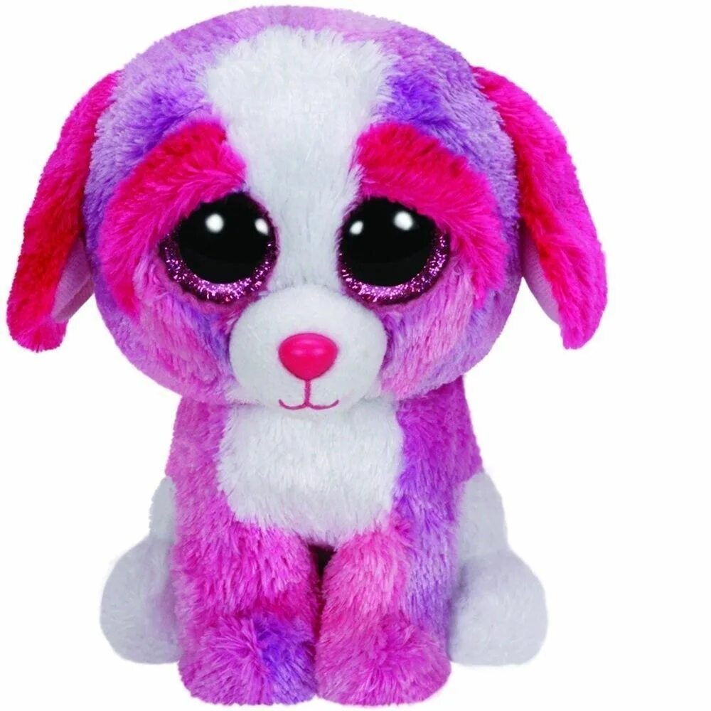 Мягкая игрушка с блестками. Beanie Boo's собака Poodle 23 см 37403. Игрушки с блестящими глазами. Мягкие игрушки с блестящими глазами. Игрушки с большими глазами.