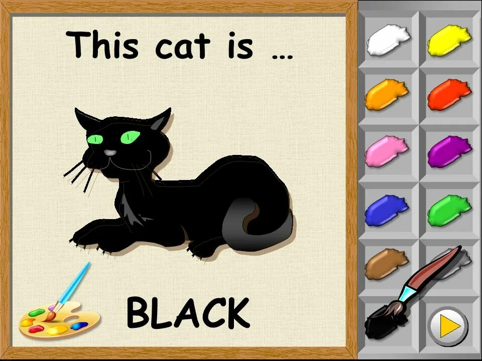 This Cat is Black. Игры в POWERPOINT. ИТ из э Кэт. This is a Cat. 1 this is a cat