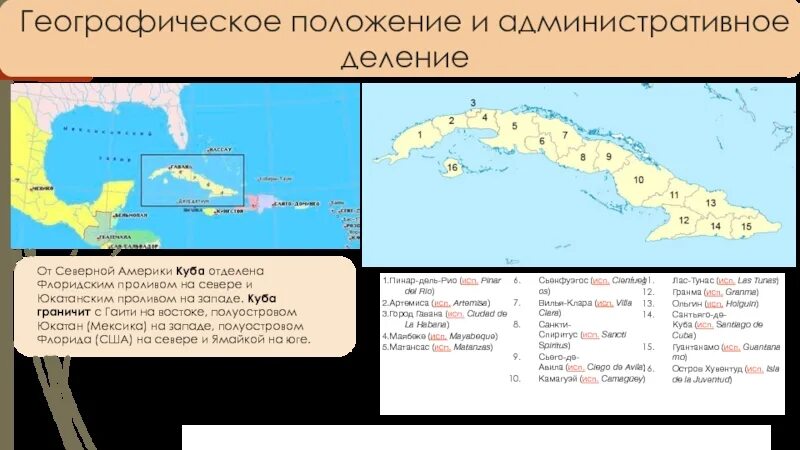 Юкатанский пролив Северная Америка. Куба административное деление. Куба географическое положение. Флоридский пролив на карте Северной Америки.
