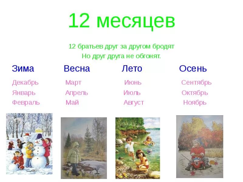 Сентябрь апрель