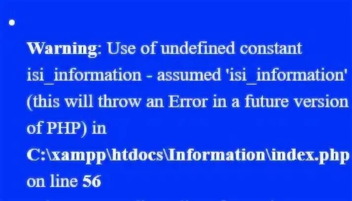 Error undefined constant