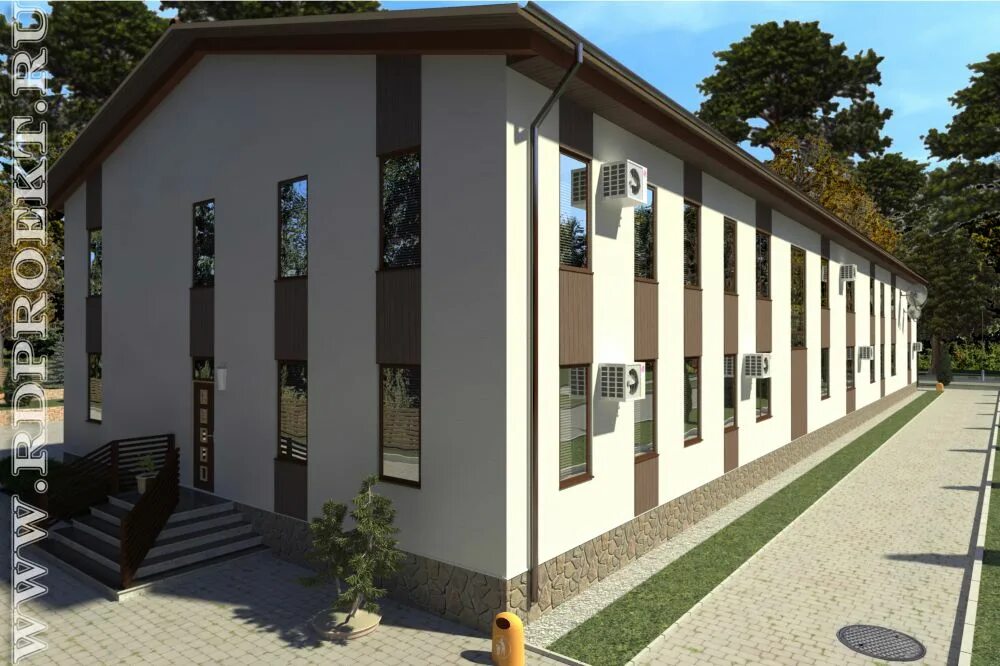 Второй фасад здания. Проект офисного здания. Абк 2000 м2. Фасады двухэтажных зданий. М.