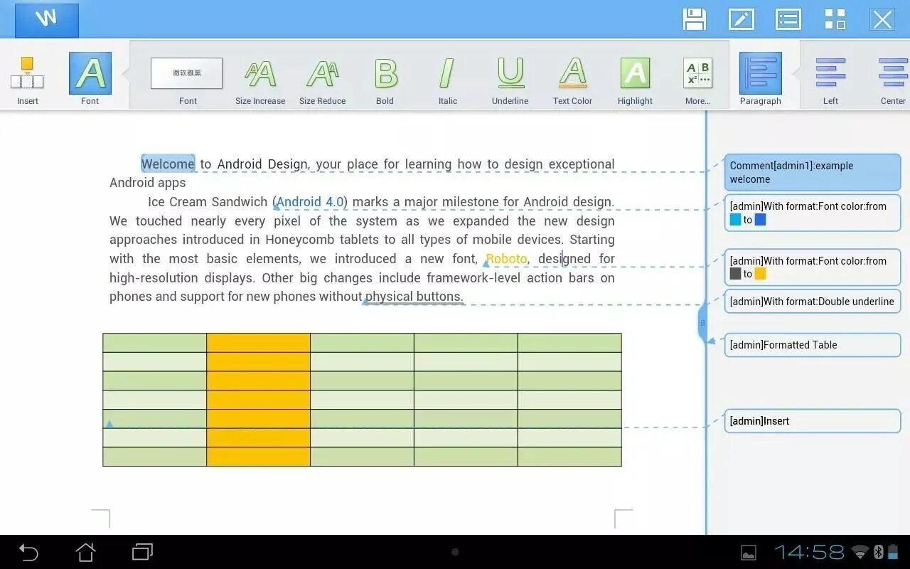 Офисные программы для андроид. WPS Office Lite Android. Укажите названия табличных процессоров WPS Office Lotus. Формат Double.