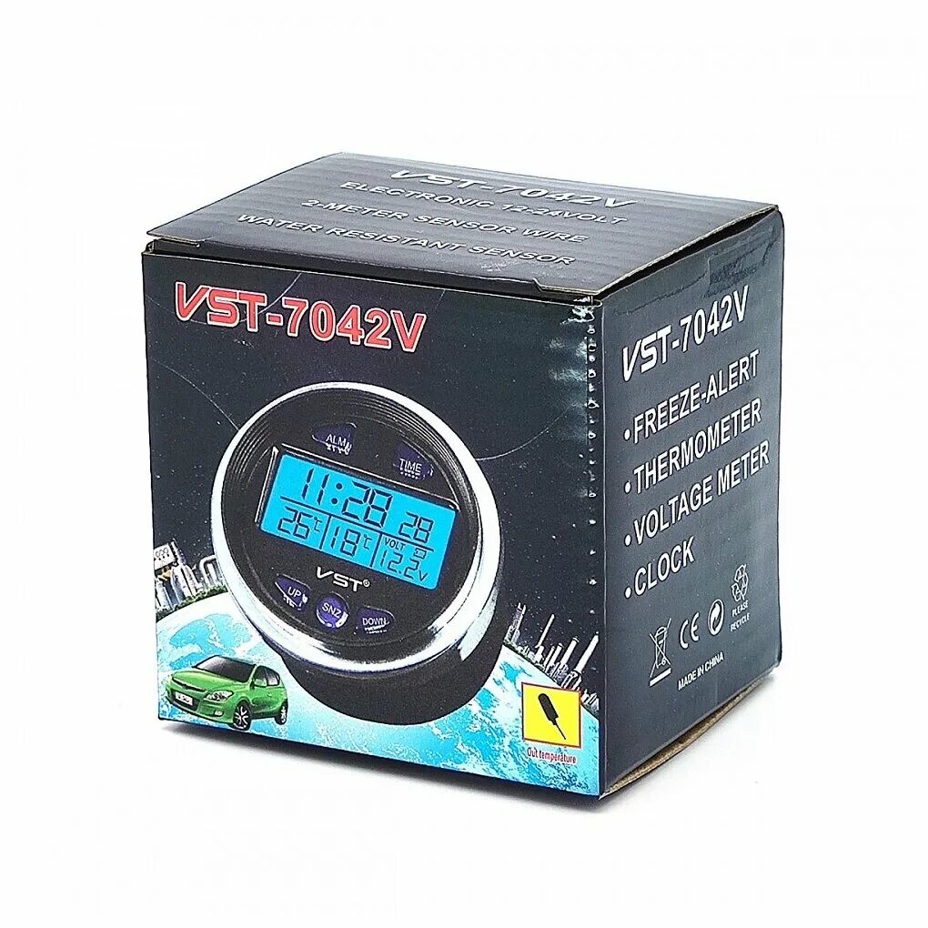 Часы автомобильные vst 7042v с термометром и вольтметром. Эл часы ваз 2107. Часы ваз vst. Часы автомобильные vst-7043. Цифровые часы ваз 2107.