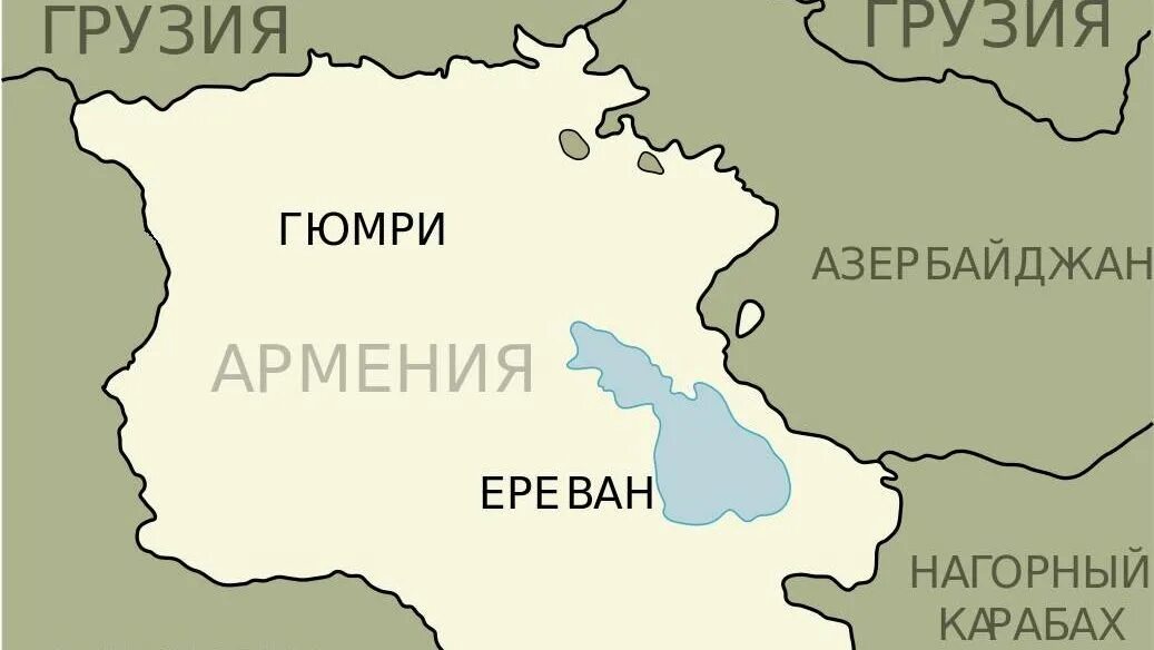 Карта армении с границами на русском языке. Гюмри Армения на карте.