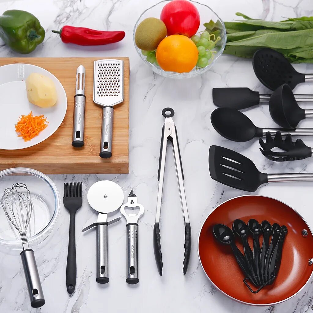 Набор Kitchen Utensils. Utensils посуда Kitchen. Кухонный инвентарь. Приспособления для кухни.