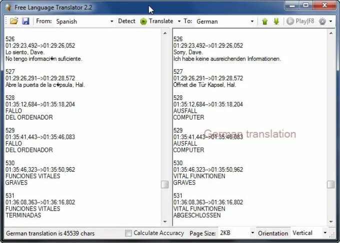 Translate db