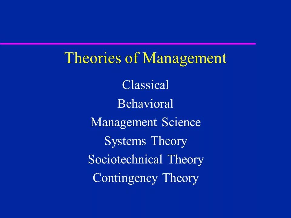 Management Theory. Behavioral Science Theory of Management. Classical Management Theory. Systems Theory Management. Systems theory