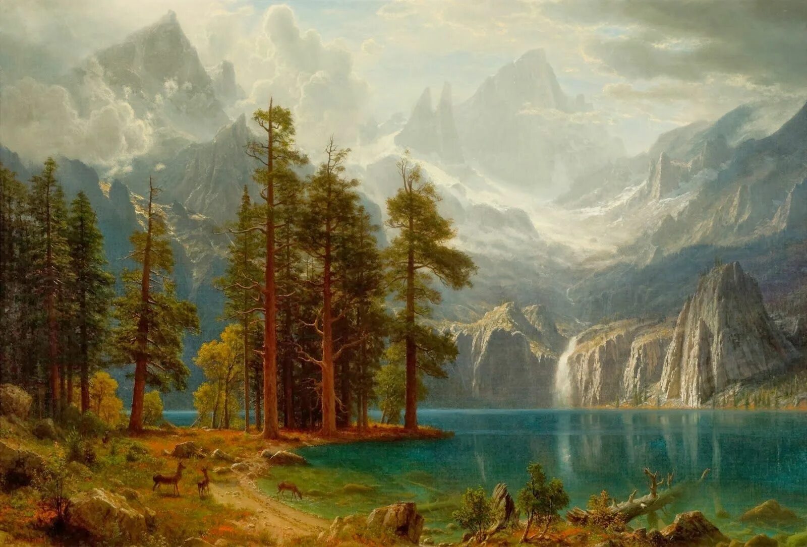 Пейзаж. Альберт Бирштадт Сьерра-Невада. Альберт Бирштадт Sierra Nevada. Albert Bierstadt художник. Горные пейзажи Альберта Бирштадта.