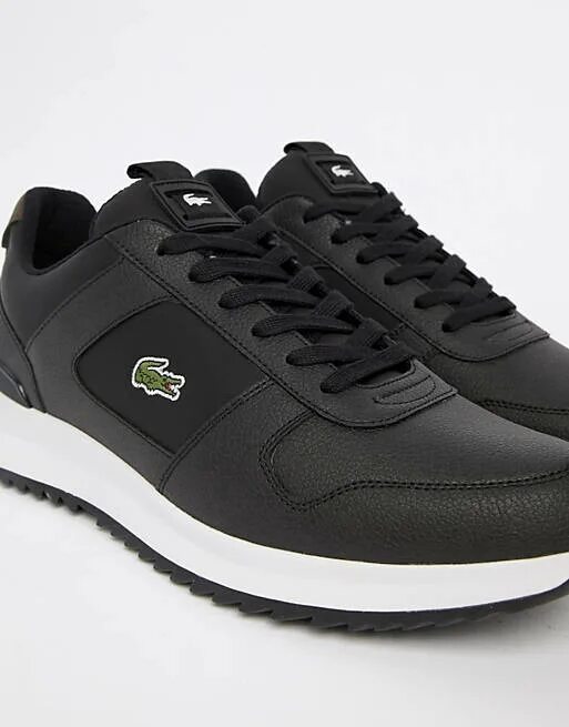 Кроссовки лакост 2022. Кроссовки Lacoste Joggeur мужские. Lacoste Joggeur 2.0 Black. Кроссовки лакост черные мужские. Lacoste neo кроссовки