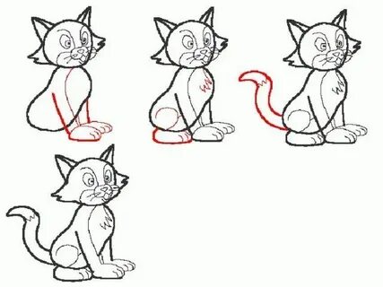 Кошка 4 года нарисовать