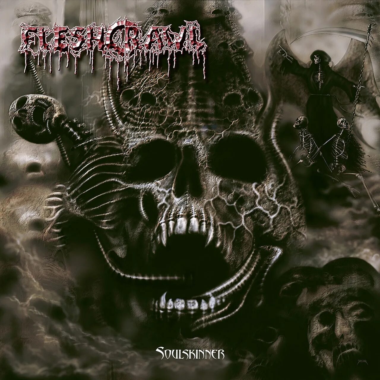 Обложки метал групп. Fleshcrawl Soulskinner.