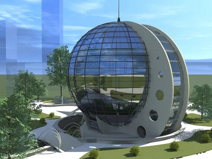 Проект на шаре. Ресторан Глобус Грозный. Здание в виде шара. Круглые здания архитектура. Необычные здания в форме шара.