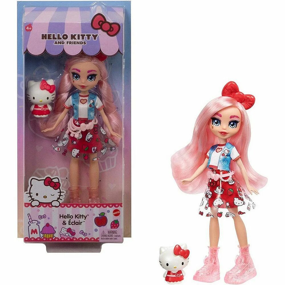 Кукла хеллоу. Кукла Хелло Китти эклер. Кукла Mattel hello Kitty эклер с фигуркой. Куклы Хеллоу Китти энд френдс. Кукла Хелло Китти с фигуркой.