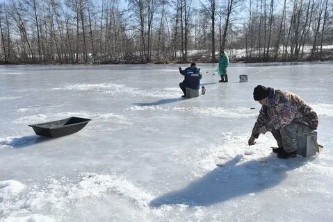 Зимняя рыбалка на водохранилище