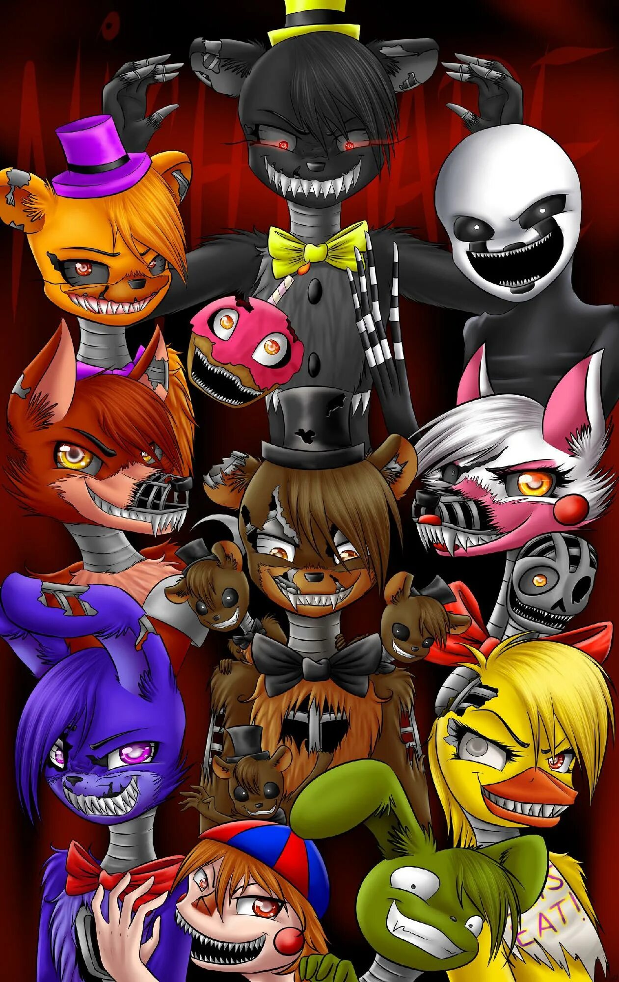 Скачай новые аниматроники. FNAF. АНИМАТРОНИКИ Файв Найтс Фредди. Фанаф ФНАФ. Персонажи Файв Найтс Фредди.