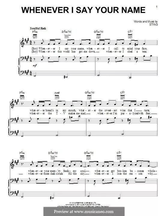 I say your name. Whenever i say your name стинг ноты. sting whenever i say name ноты. say my name ноты для фортепиано. sting - what could have been piano.