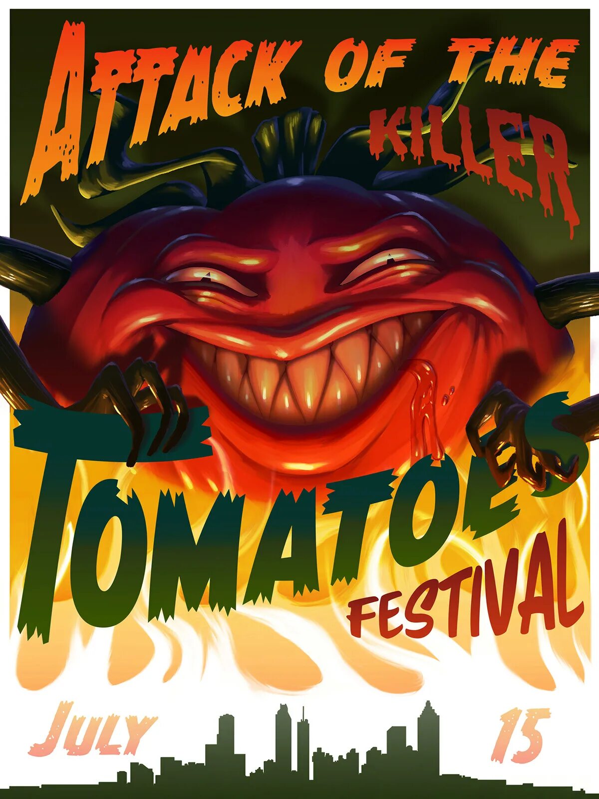 Attack of the Killer Tomatoes Постер. Помидоры убийцы Постер. Нападение помидоров убийц Постер. Attack of the killer phonk