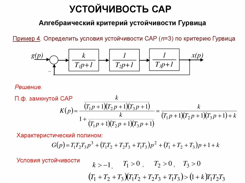 Коэффициент устойчивости сдо. Замкнутые автоматические системы регулирования. универсальная система автоматического регулирования. алгебраический критерий устойчивости. логические условия регулирования в автоматике.
