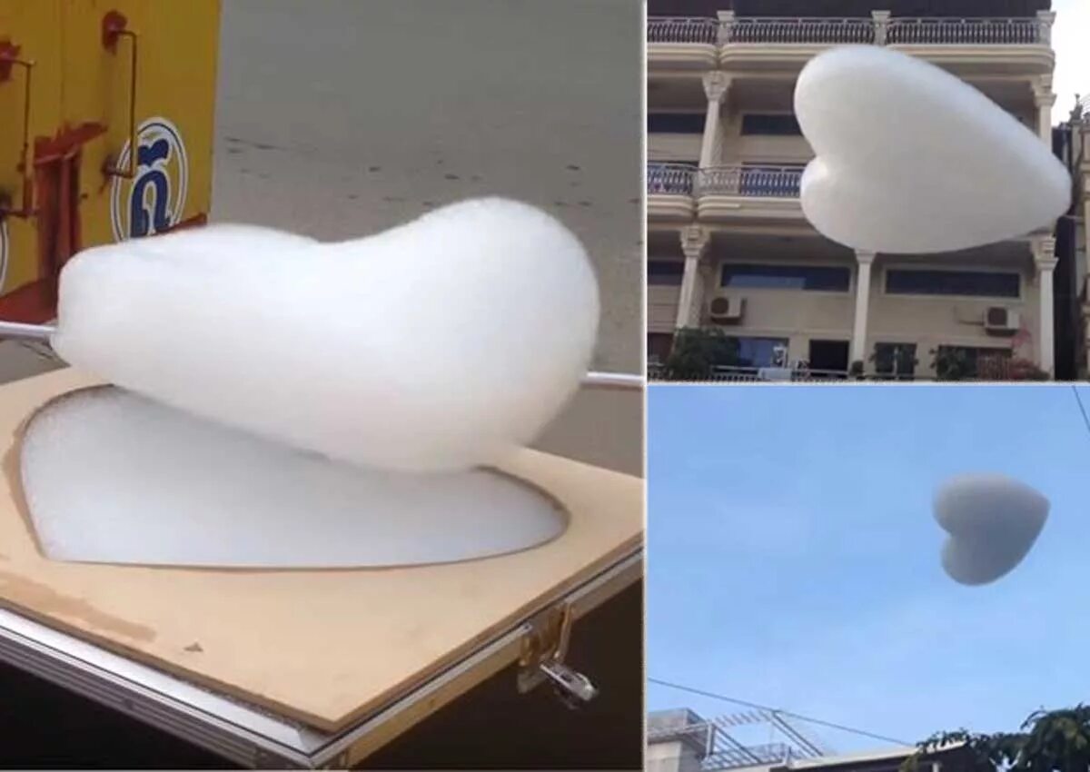 Левитирующий диван cloud sofa. Машина для производства фигур из мыльной пены. Искусственные облака. Облака из ваты. Левитирующее облако-динамик making weather.