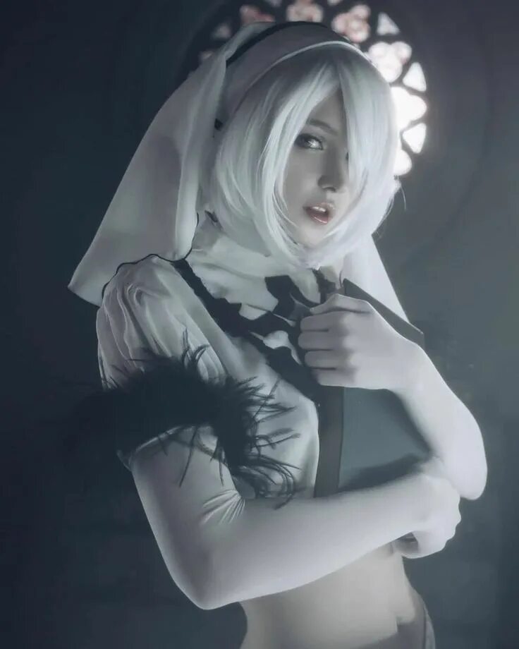 Nun cosplay. Саша Холланд 2b. Саша Холланд косплей 2b. Саша «Shirogane-sama» Холланд. Shirogane_sama косплей 2b.