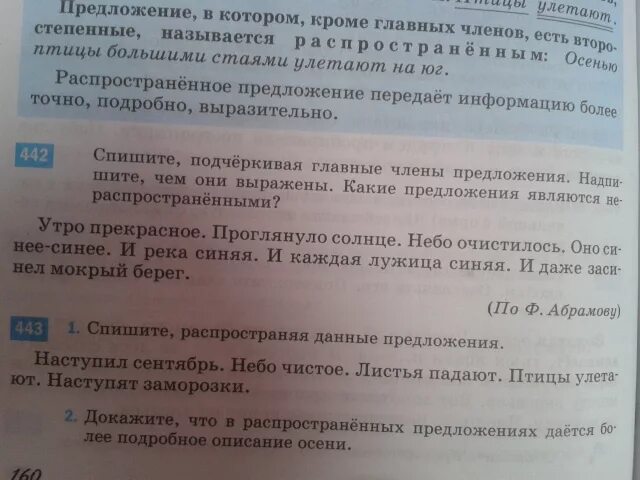 Распространенное предложение со словом листопад. Распространенное предложение со словом листопад