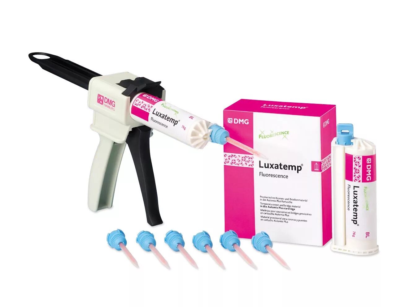 Luxatemp-automix plus а2 (5 картриджей, 76 г) dmg. Люксатемп для временных коронок. Люксатемп аутомикс а2 картридж 76г 110402 dmg. Люксатемп для временных коронок. Luxatemp automix plus.