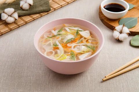 Суп куриный с морковью