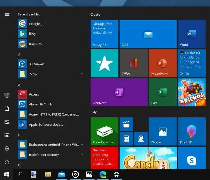 Не открывается пуск в windows 10. Интерфейс пуска виндовс 10. не открывается пуск. как должно выглядеть меню в windows 10.