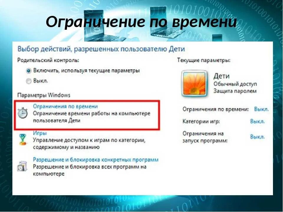 Родительский контроль на компьютере. Ограничение компьютера для ребенка. Родительский контроль ограничение по времени. Ограничение компьютера по времени для детей.