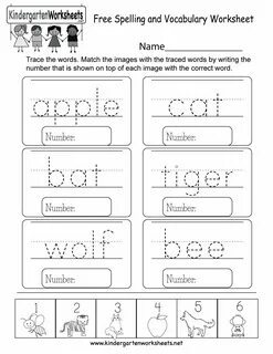 Kindergarten worksheets