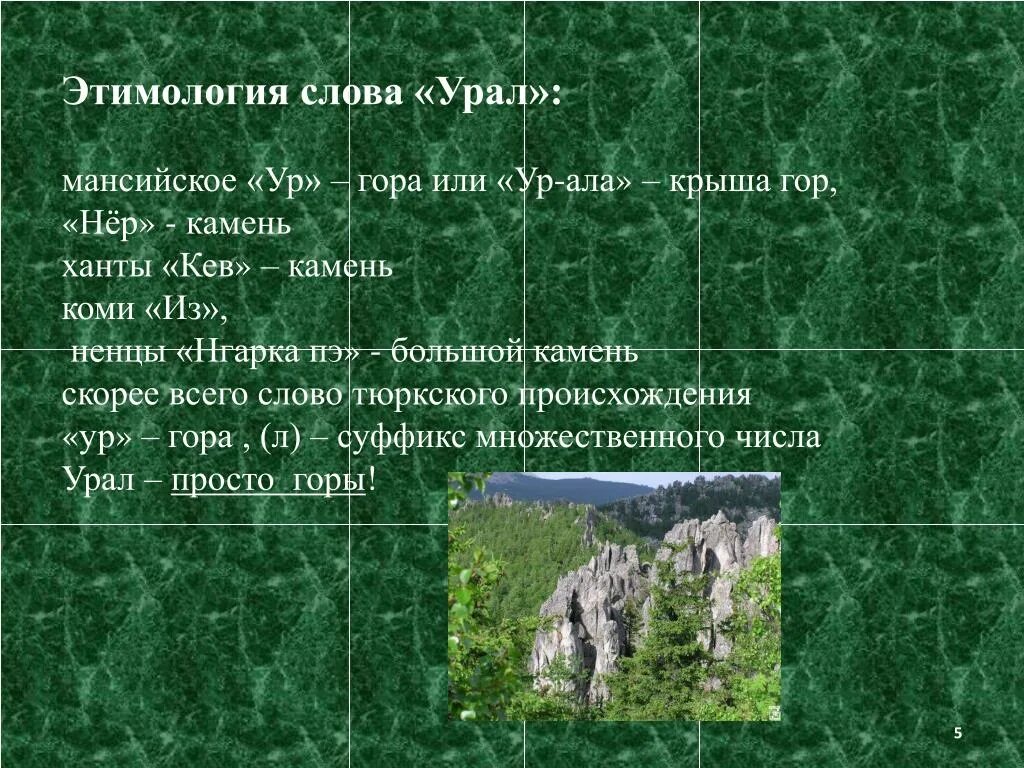 5 слов с гор. Урал этимология слова. Урал название. Происхождение слова Урал. Уральские горы происхождение.