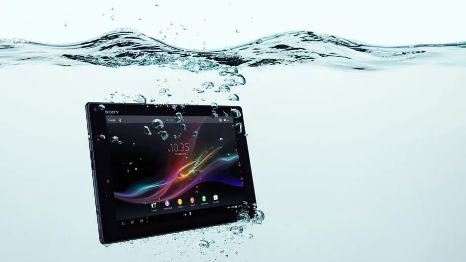 Планшет Sony Xperia z2. Экран для планшета Sony Xperia z2. Планшет в воде. Экран для Xperia z2 Tablet.