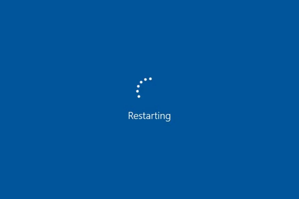 Reboot screen