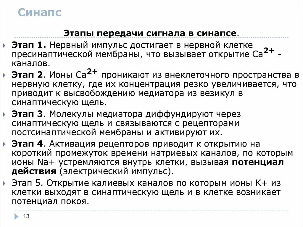 Последовательность этапов нервного импульса. Механизм передачи нервного импульса в синапсах. этапы передачи нервного импульса в синапсе. этапы работы синапса. этапы механизма передачи нервных импульсов.