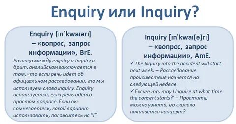 Inquiry перевод
