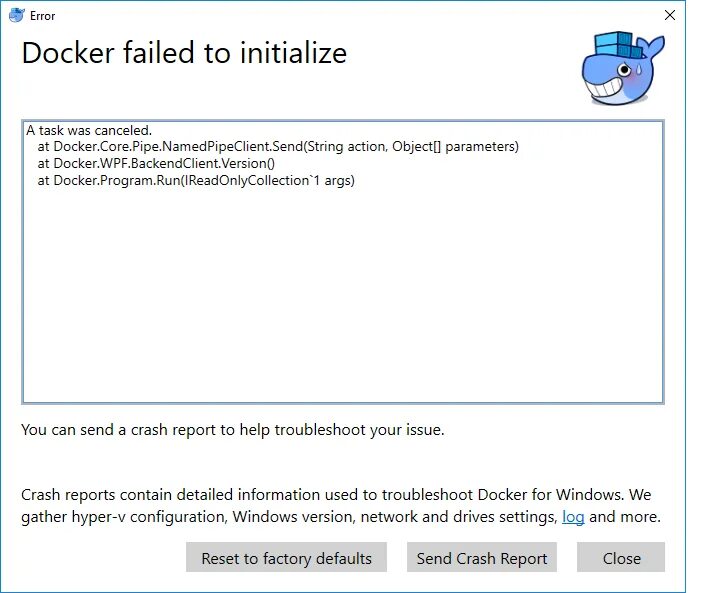 Docker ошибка. Docker fail.