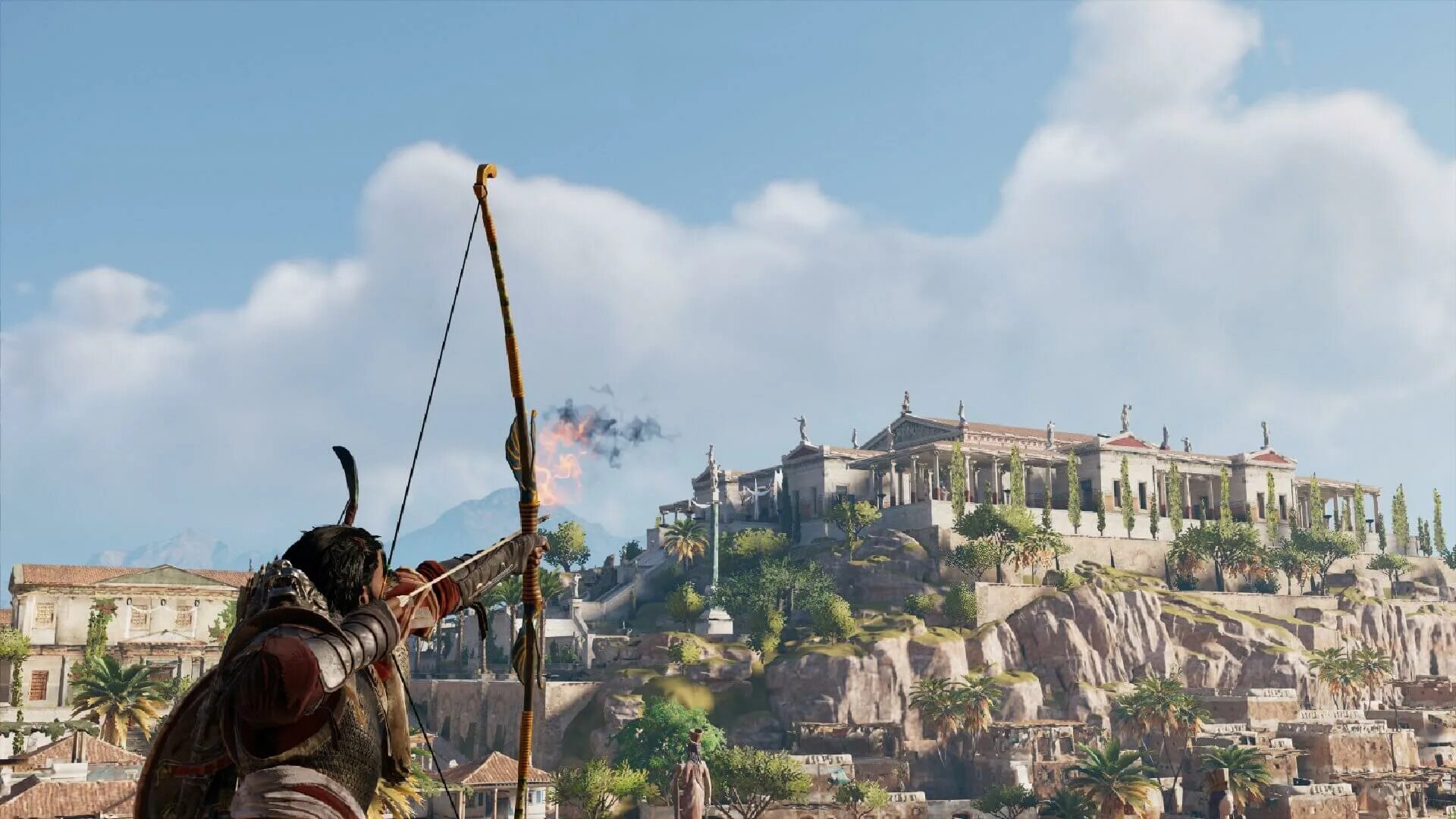 Ассасин крид одиссея 1.5 3. Ассасин на фоне древнего города. AC Origins Alexandria. Дом в Греции ассасин. Джонатан Дюмон Ubisoft.