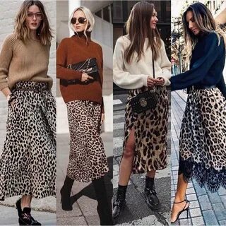 С чем можно носить леопардовую юбку.