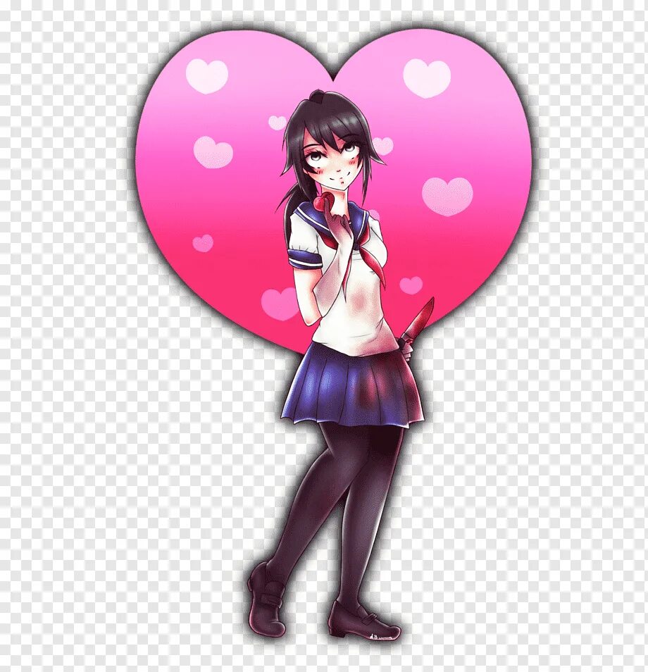 Yandere simulator png. Яндере симулятор красное сердце. Яндере симулятор Постер.