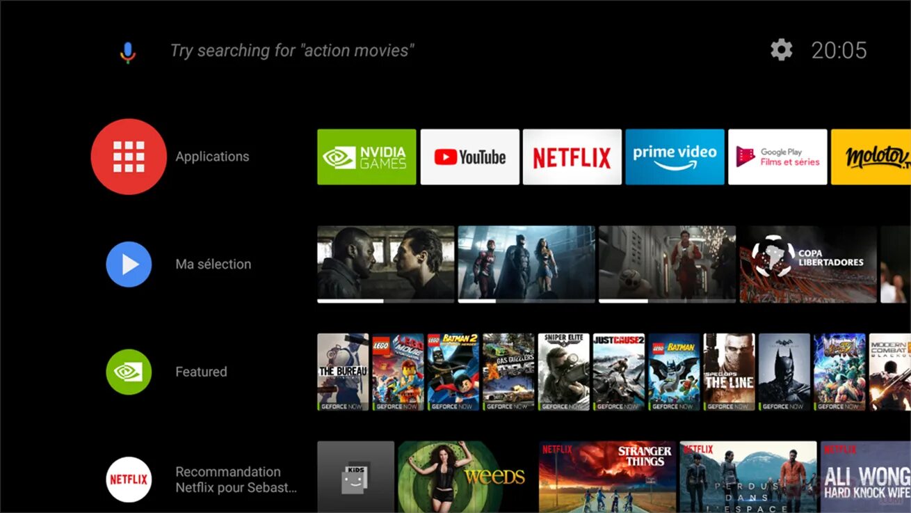 Операционная система android tv. Android tv 7 интерфейс. android tv 9 интерфейс. android 7.0 tv. android tv главный экран.