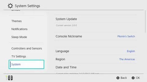 Switch setup