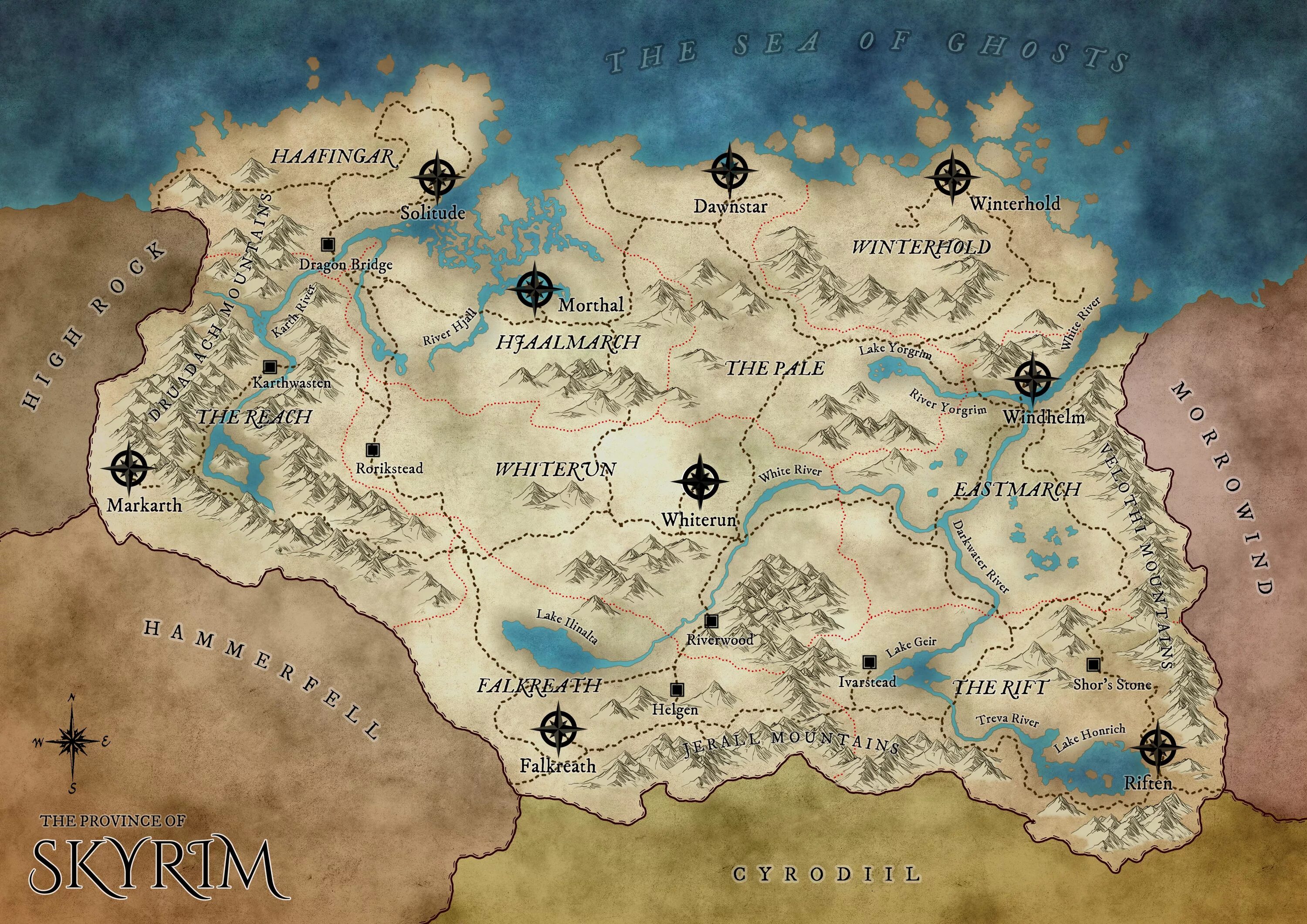 Карта скайрим 5. The Elder Scrolls 5 Skyrim карта. Скайрим 5 полная карта.